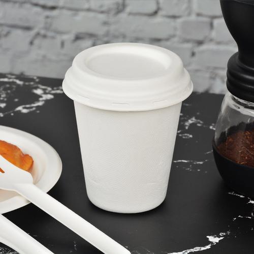 環(huán)保一次性紙杯甘蔗渣可降解咖啡杯外帶奶茶冷飲杯熱飲吸管杯
